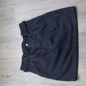 HOLLISTER ultra high rise black denim jean skirt